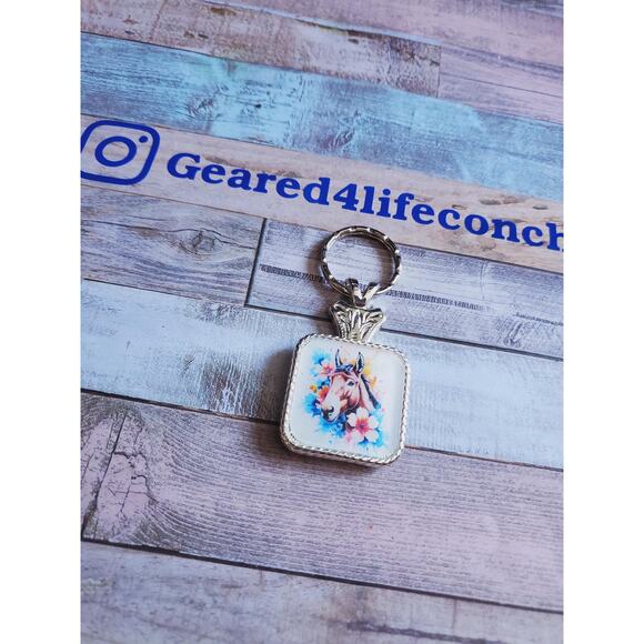 floral mule conchos, custom conchos mule design tack, unique concho, diy belt - Picture 4 of 6